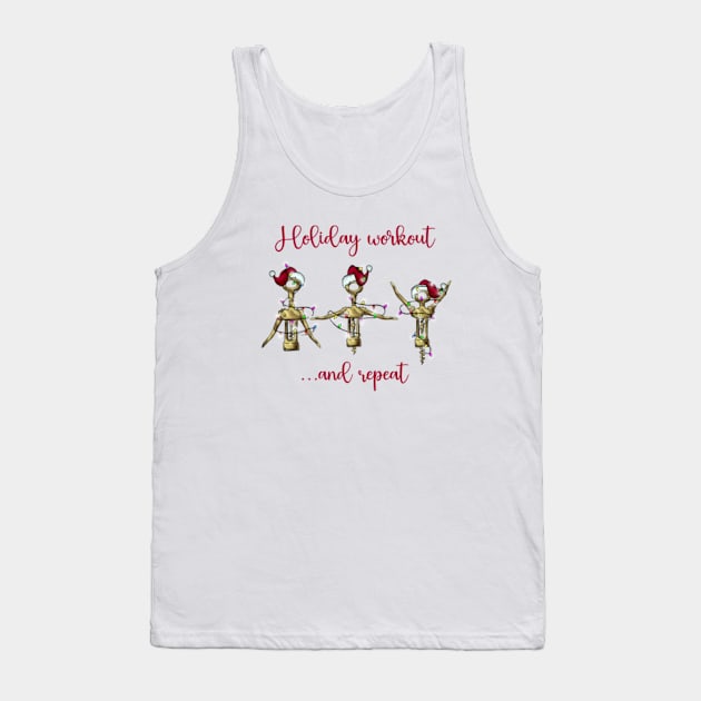 Holiday Workout - Funny Christmas Designs Tank Top by qpdesignco